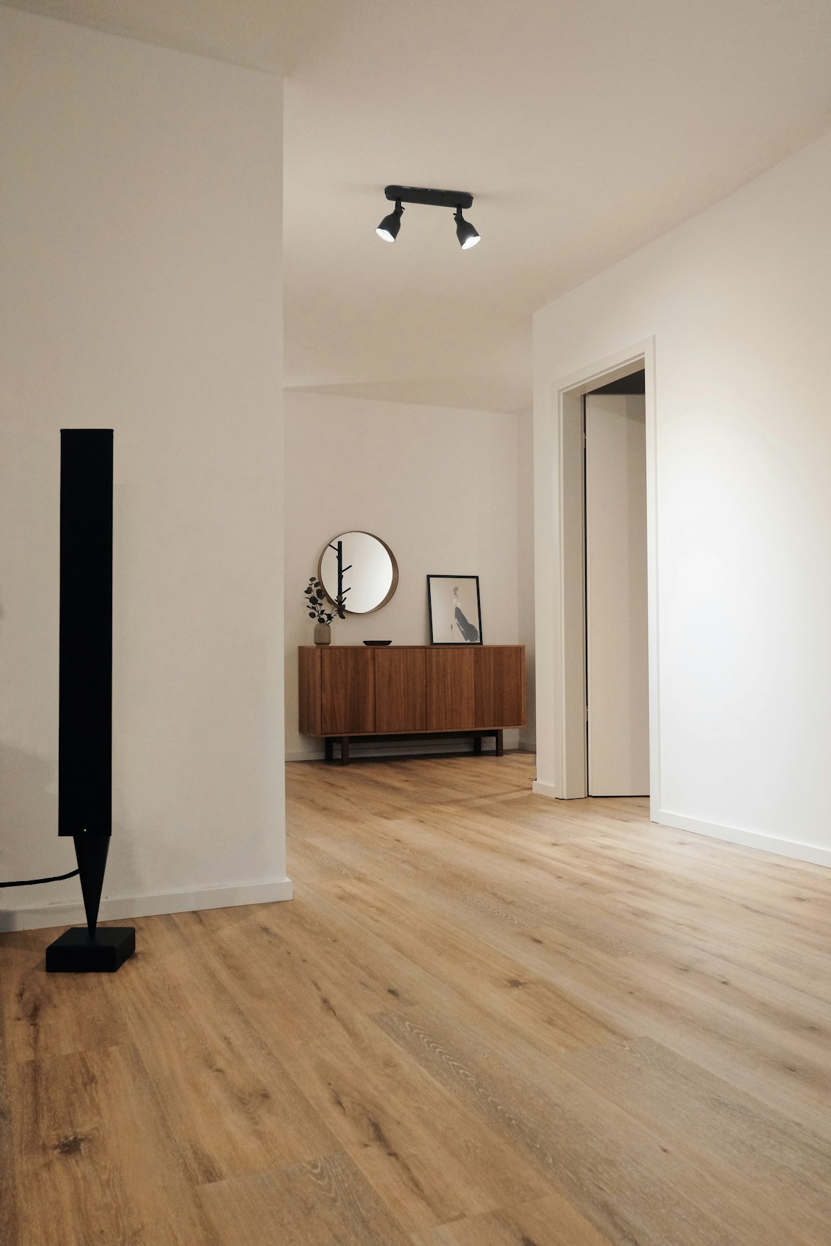 Finished wood flooring in a remodeled home